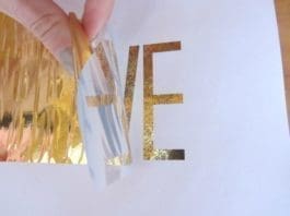 Peel away gold foil