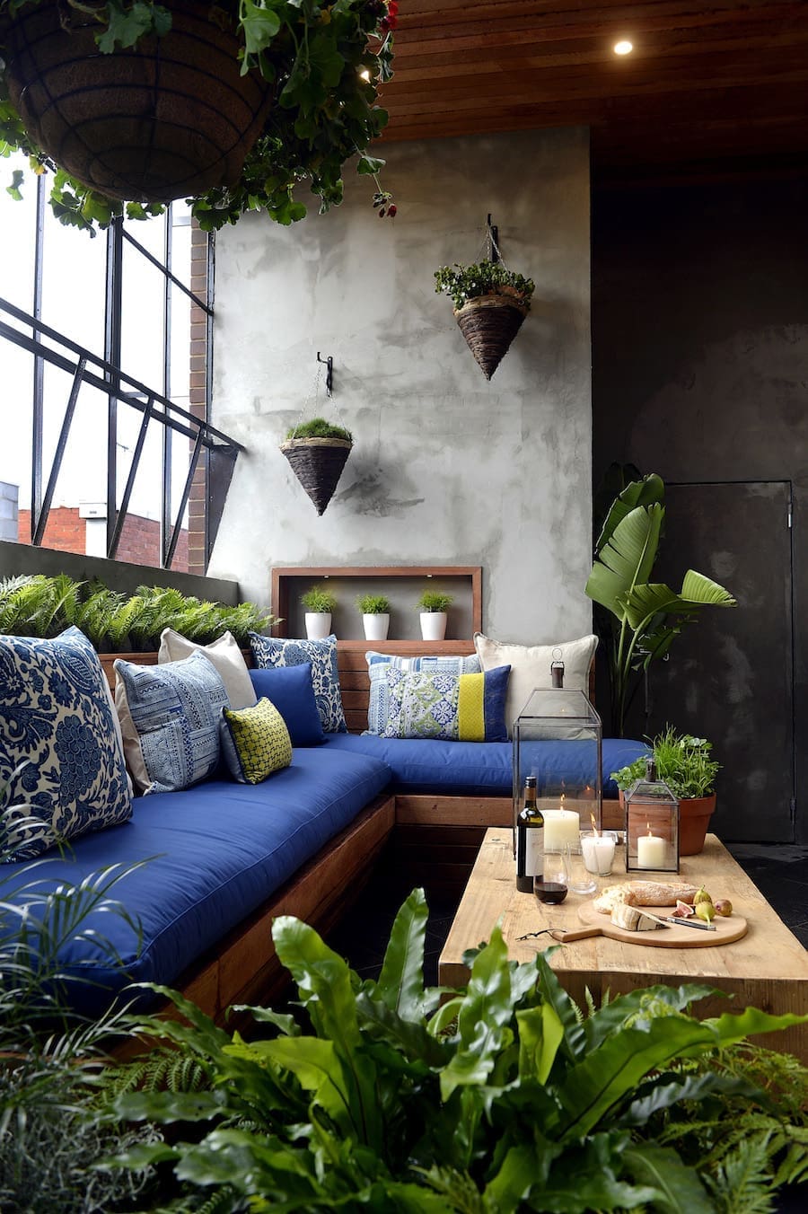 Darren and Dee stylish blue terrace