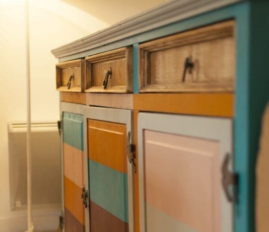 After sideboard makeover from side