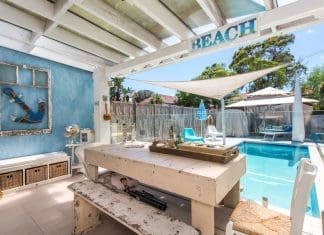 Outdoor pool area