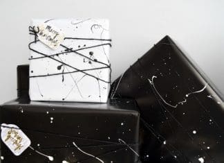 Close up of wrapping paper