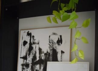 DIY minimalist black and white artwork