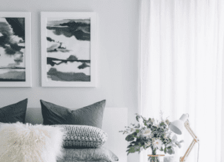 Side table guest bedroom