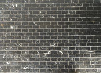 Black marble tiles