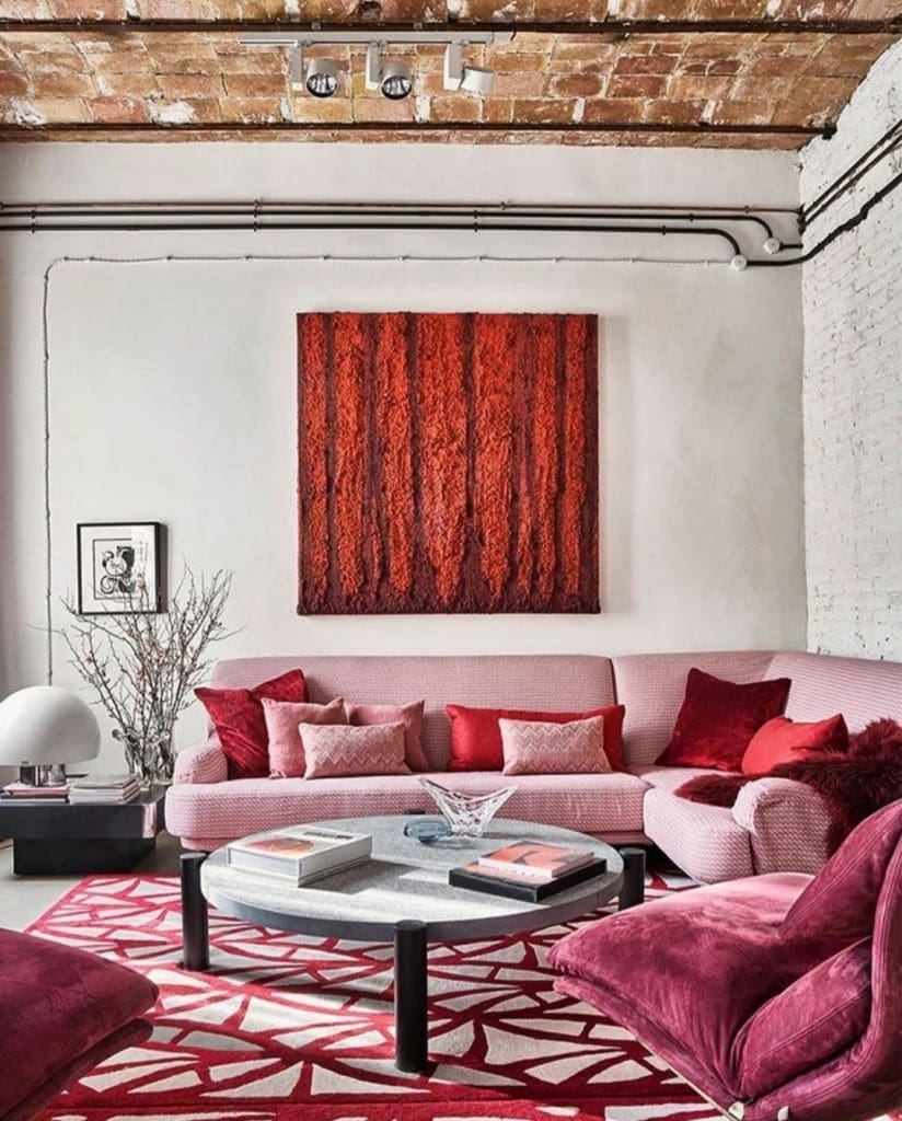 industrial pink living