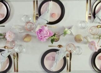 Modern Christmas table setting