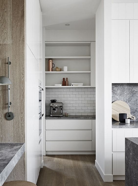 Bench space in butler's pantry
