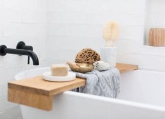 Style a bath tray