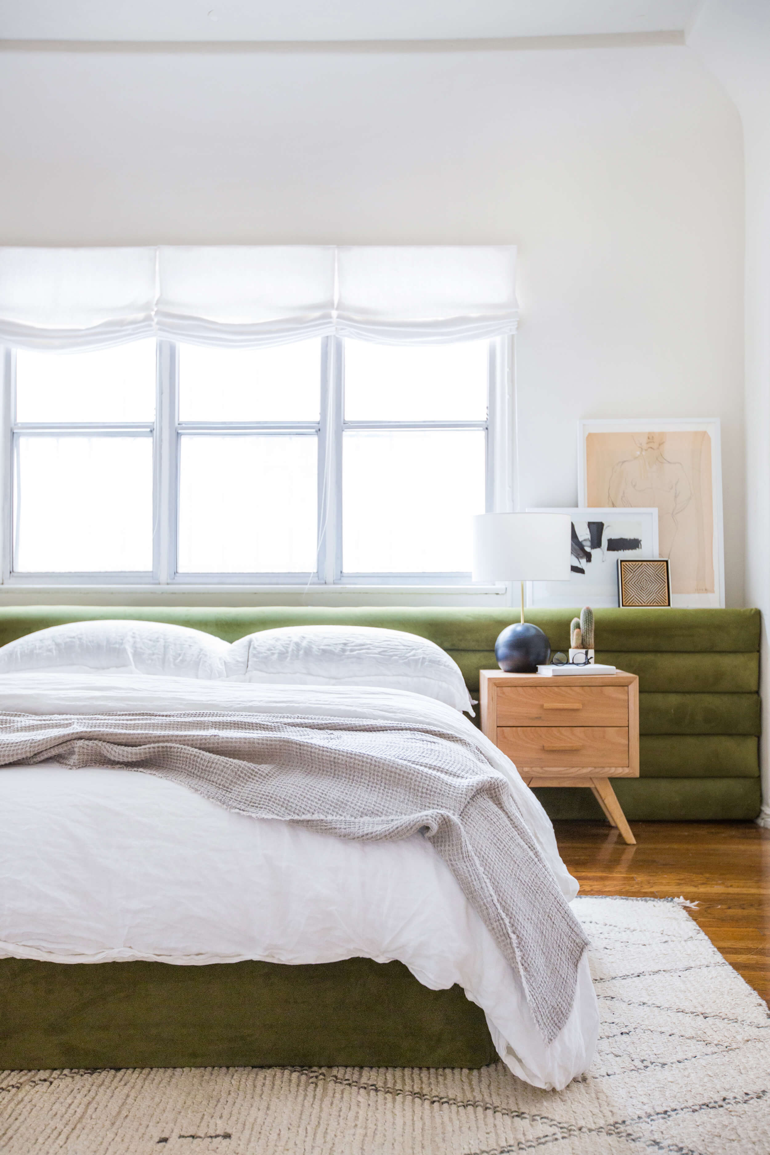 Green bedhead DIY bedhead ideas
