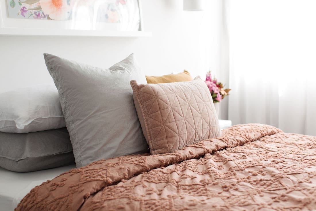 Romantic bedroom styling