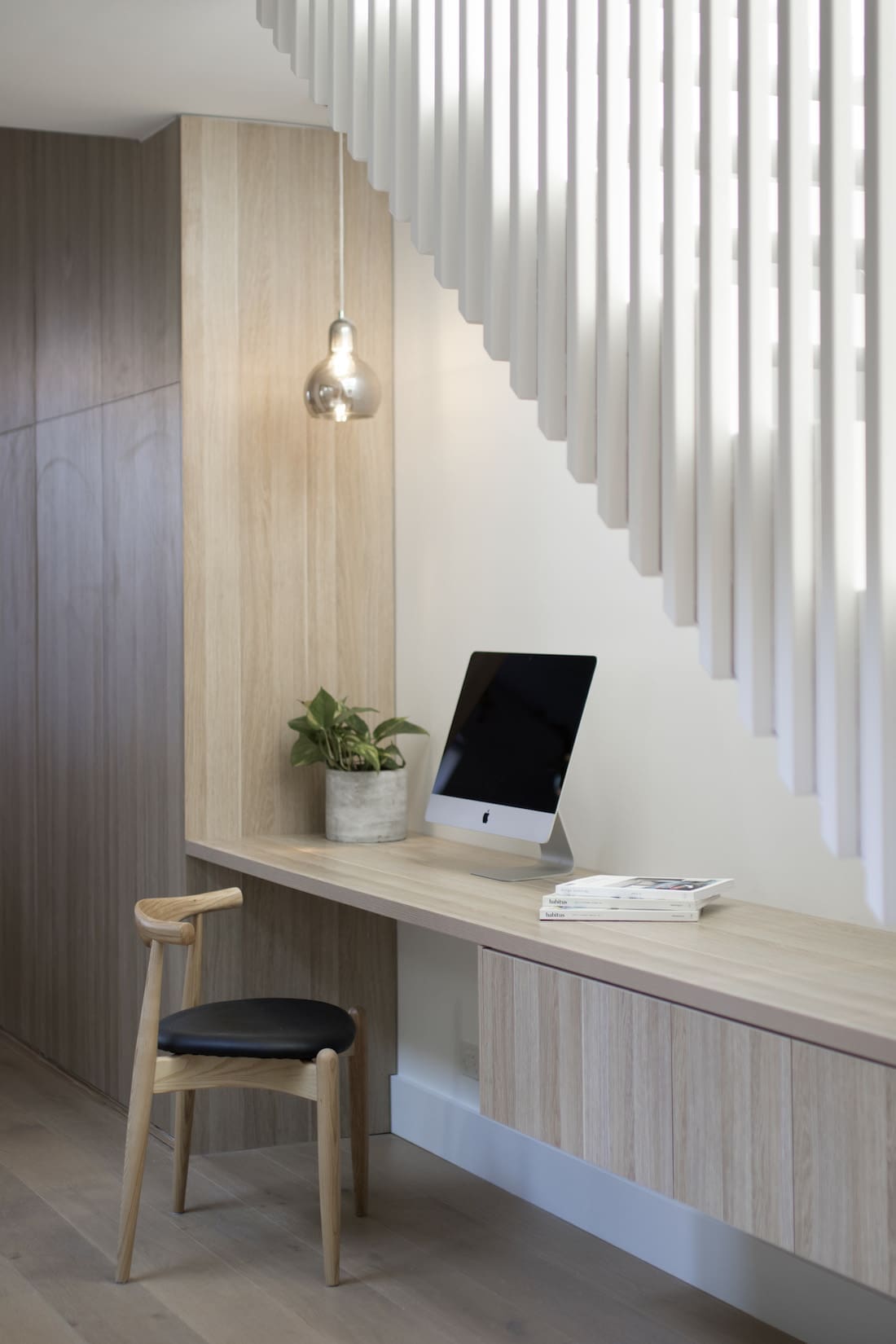 Study nook under stairs
