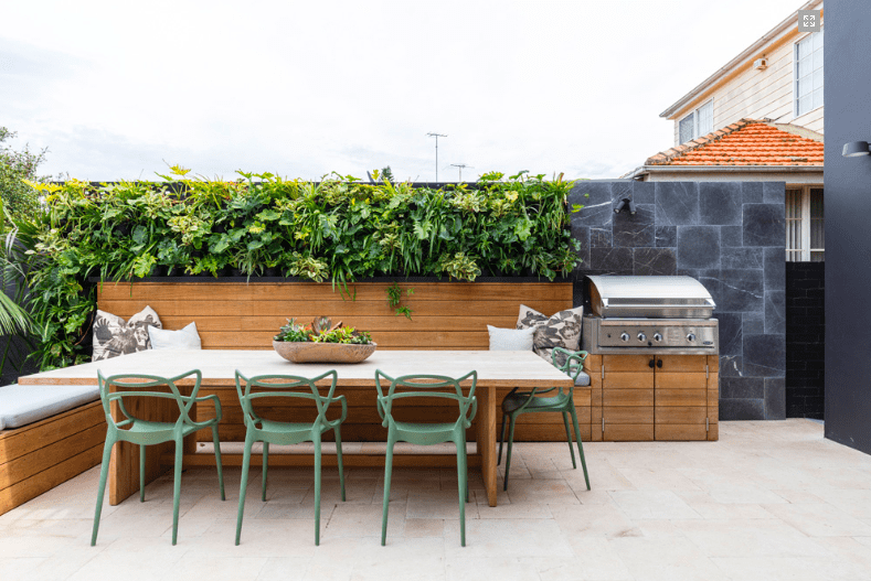 Timber outdoor kitchen