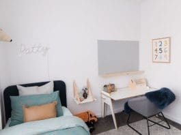 Oversized pinboard and shelf