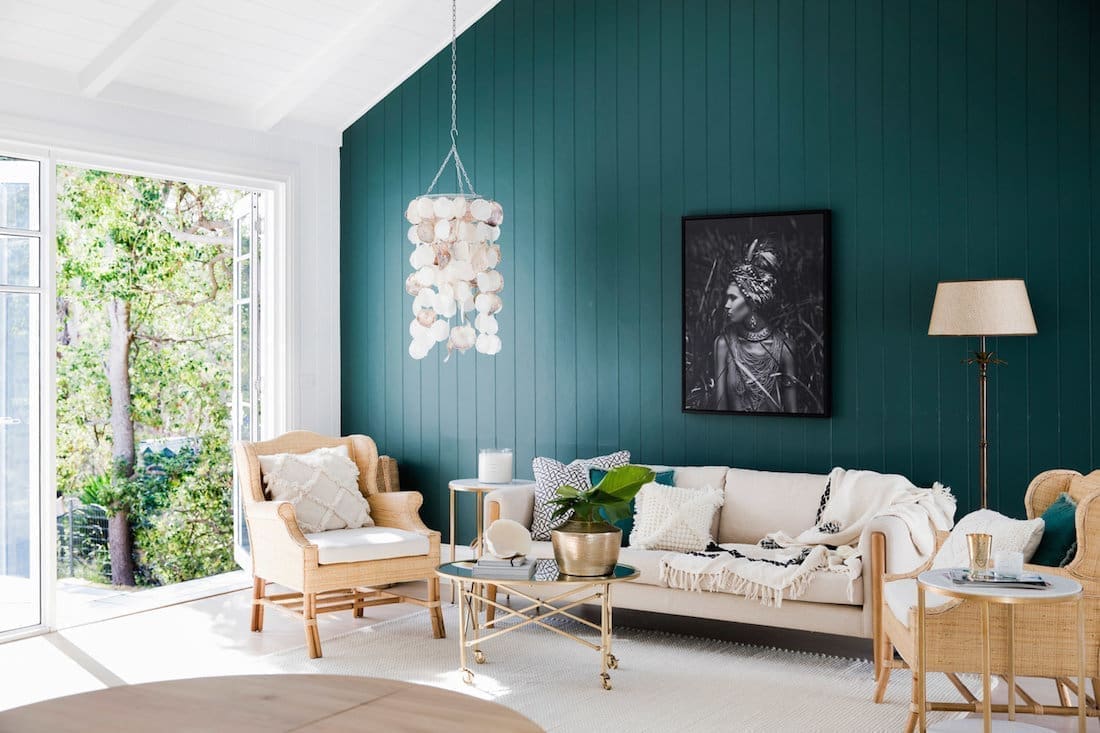 VJ panelled painted feature wall