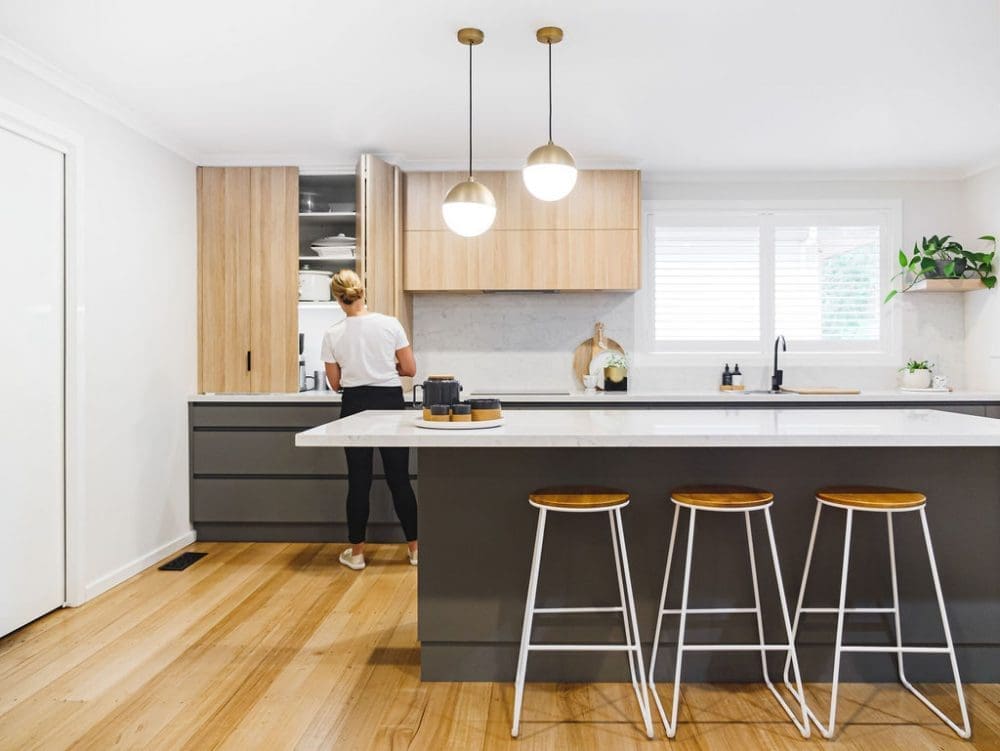 Open plan kitchen island kitchen design measurements