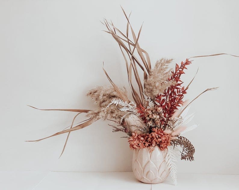 Dried floral arrangement by Botanical Haus Studios
