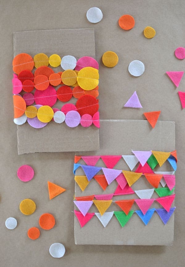 Mini felt garland DIY instructions