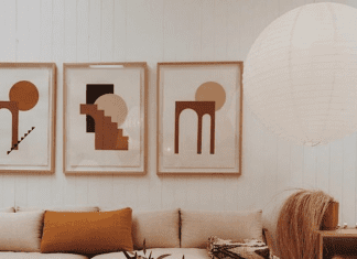 Terracotta boho living room