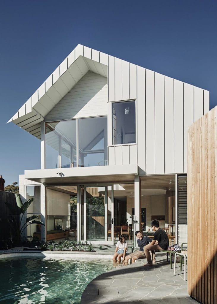 Modern extension with pool