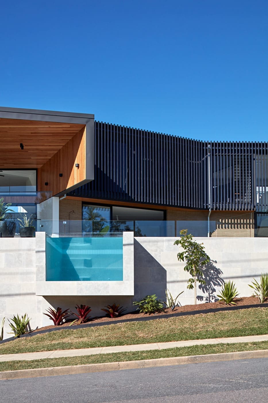 Window pool on side of house