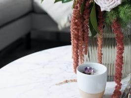 Candle with crystal on top