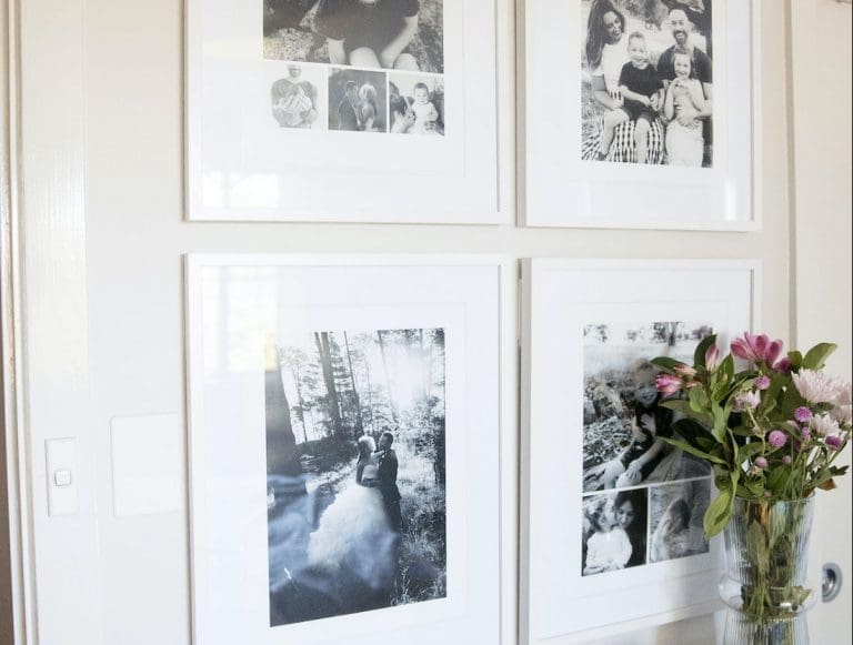 Popic black and white gallery wall