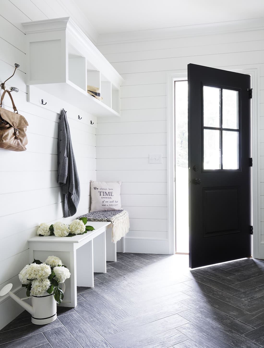 Modern farmhouse mudroom