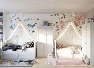 Shared girls and boys bedroom