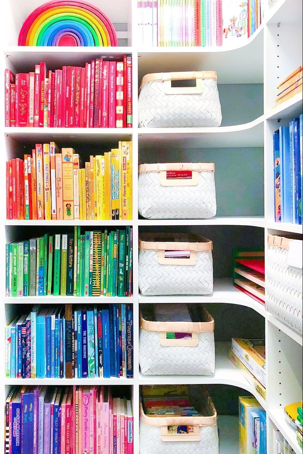 Rainbow book storage