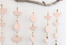 Close up details of wall hanging