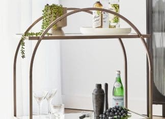 Arch bar cart from Temple and Webster