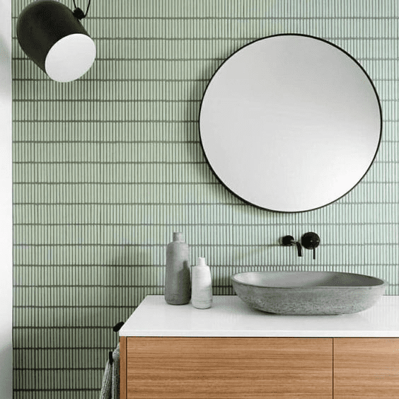 Green bathroom tiles_Kitkat tiles