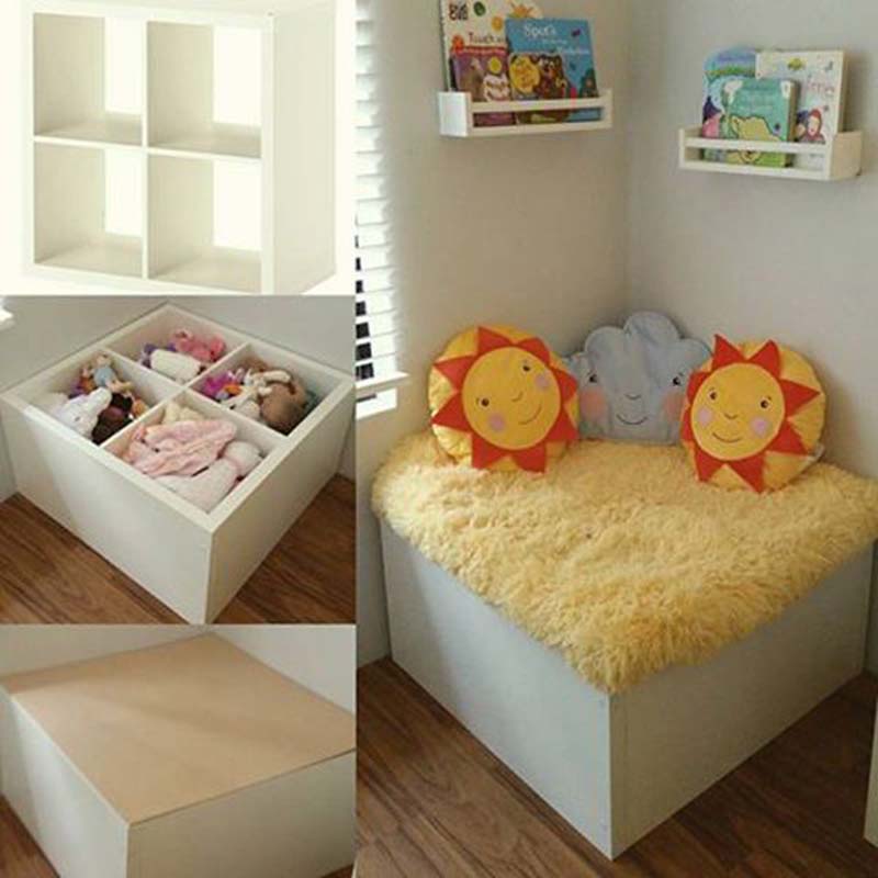 Ikea KALLAX hidden storage hack