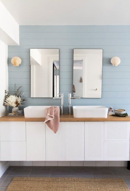 Moore Creative_double vanity_Beachy bathroom