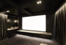 Giant projector at home cinema