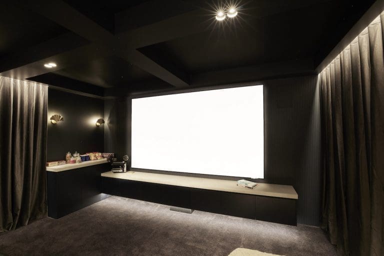 Giant projector at home cinema