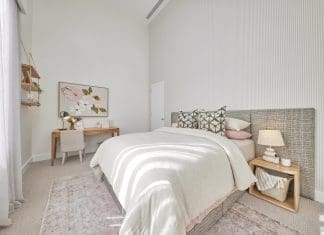 Bedroom with desk space