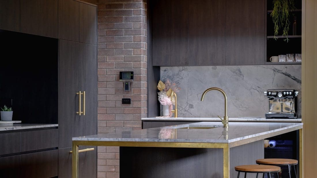 Brushed metal sink