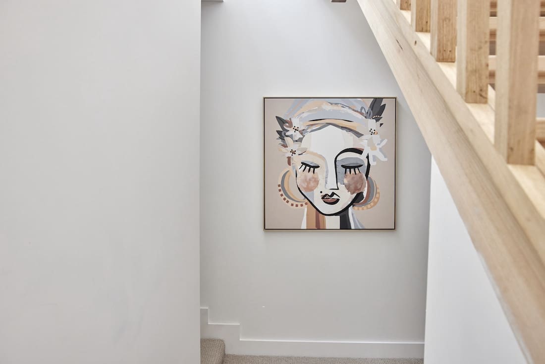 Hallway with artwork