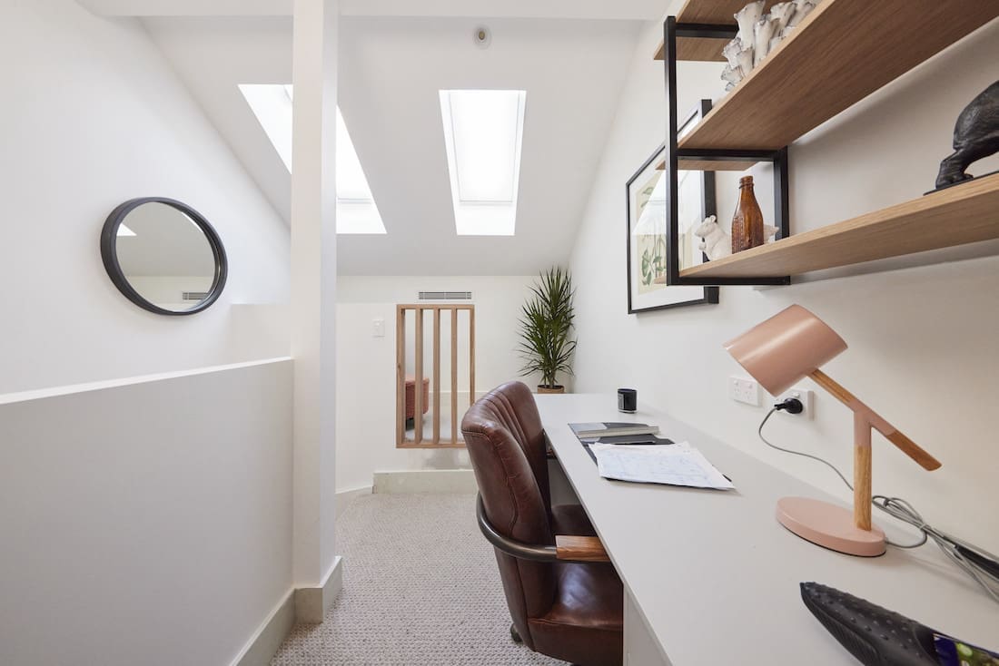 Loft work from home space