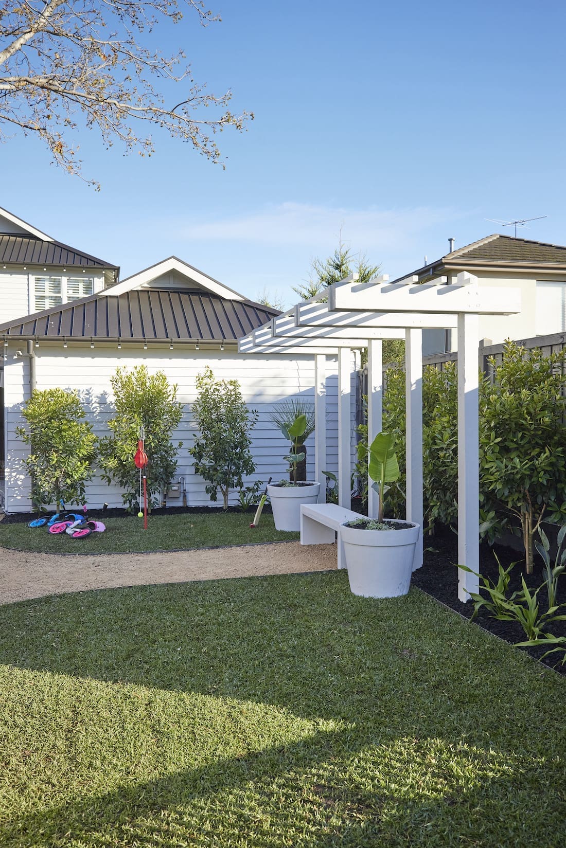 Arbour with built in bench seat