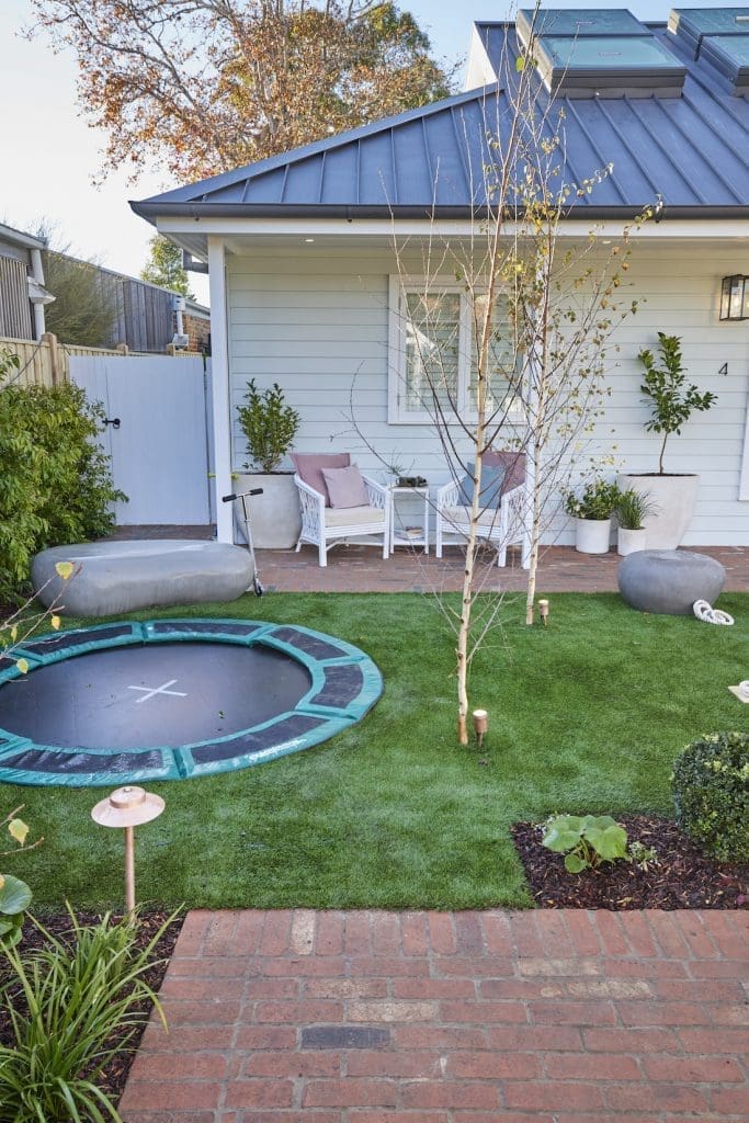 Built-in trampoline