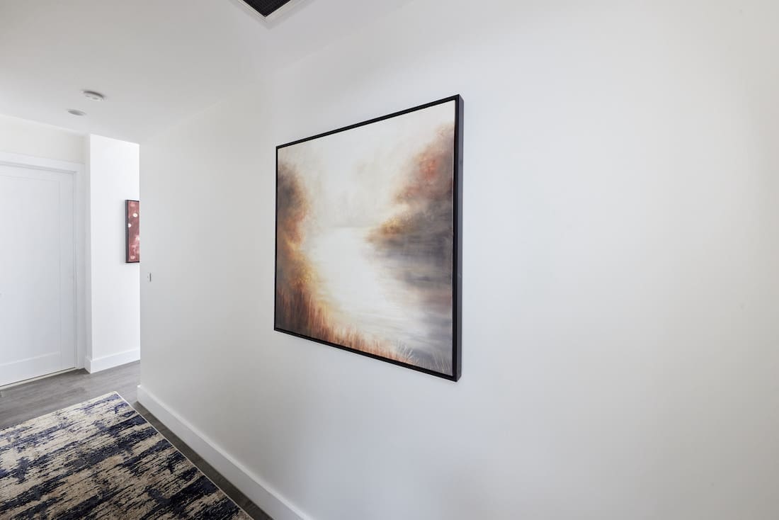 Hallway with artwork