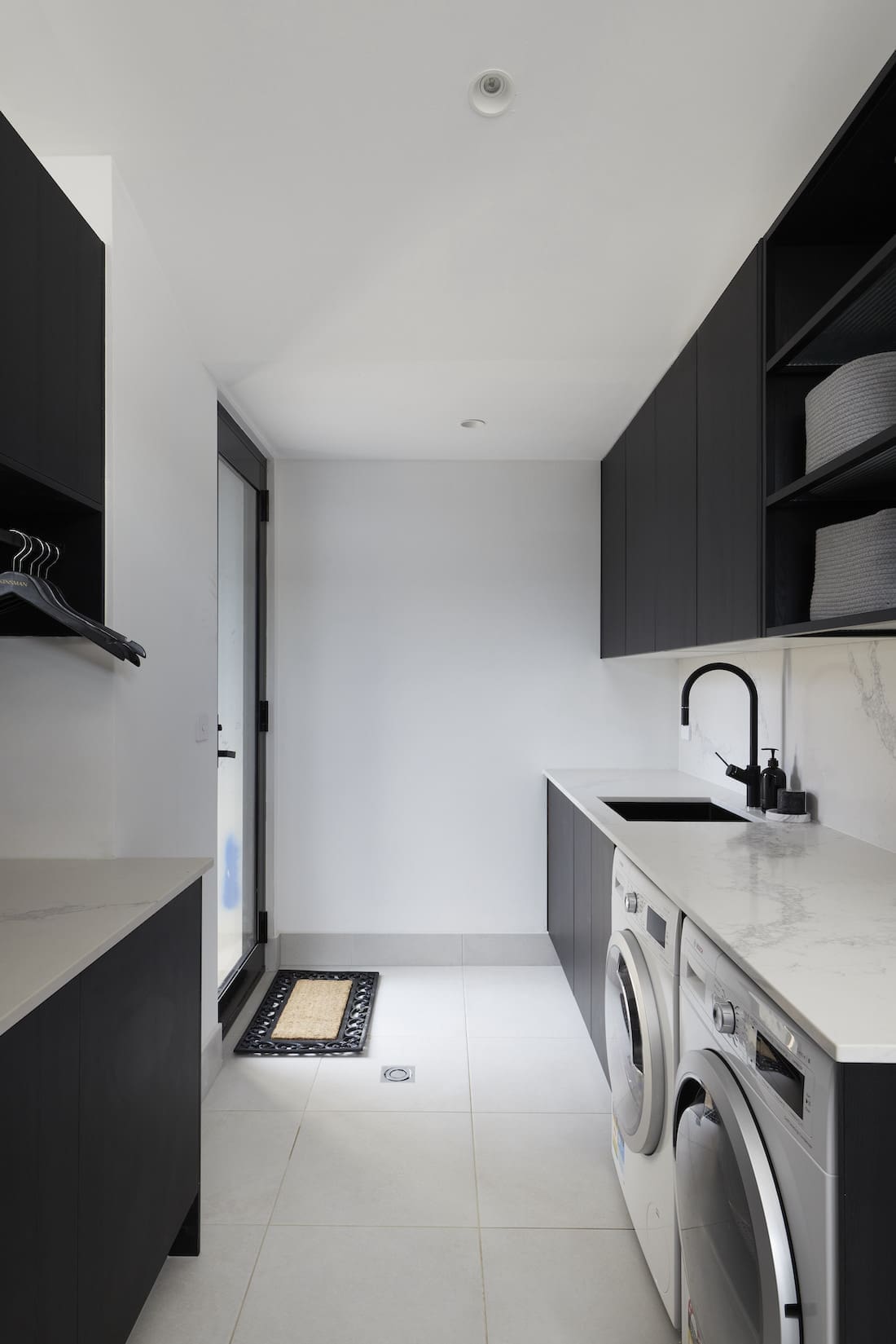 Large black and white laundry