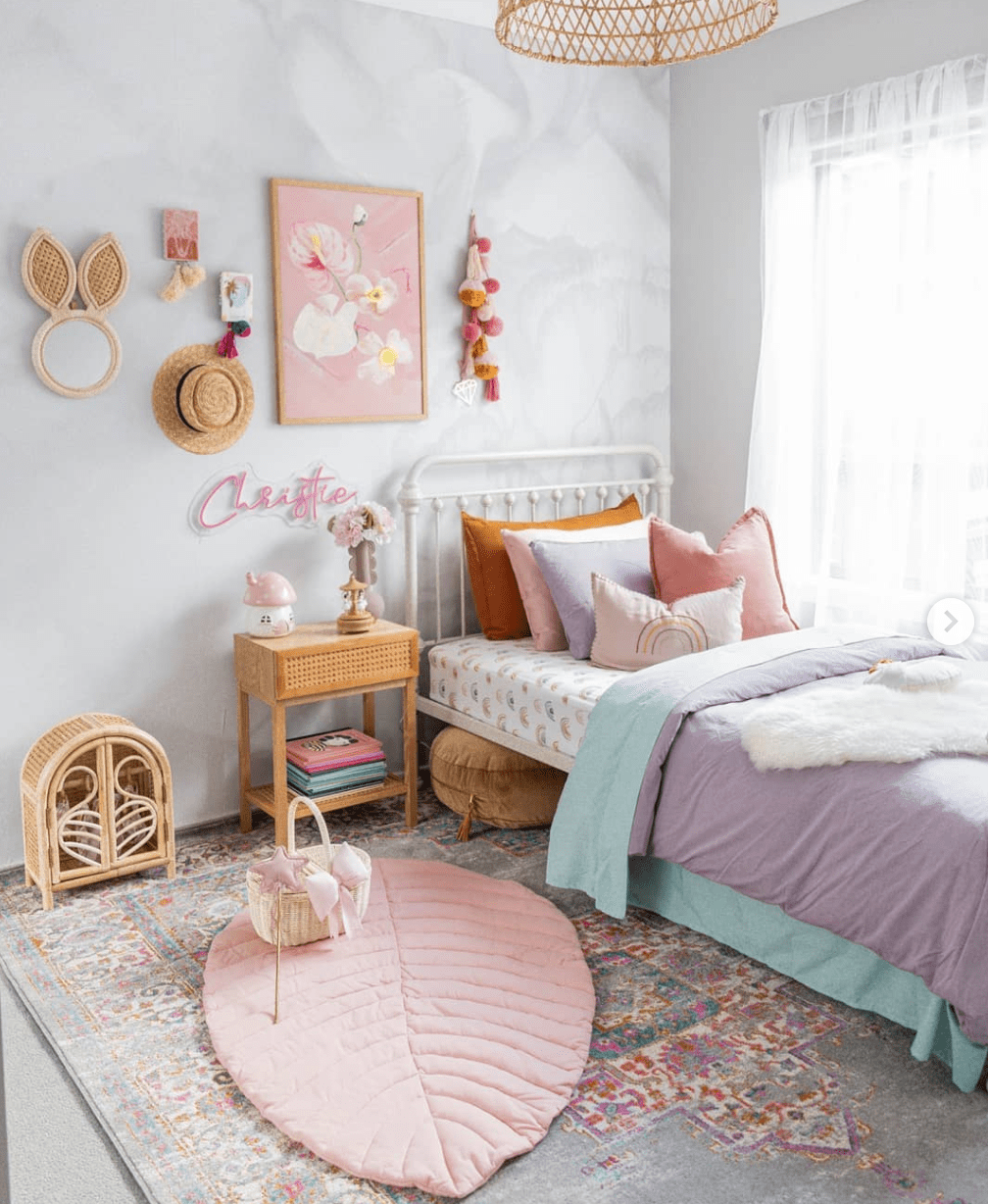 Colourful girls bedroom