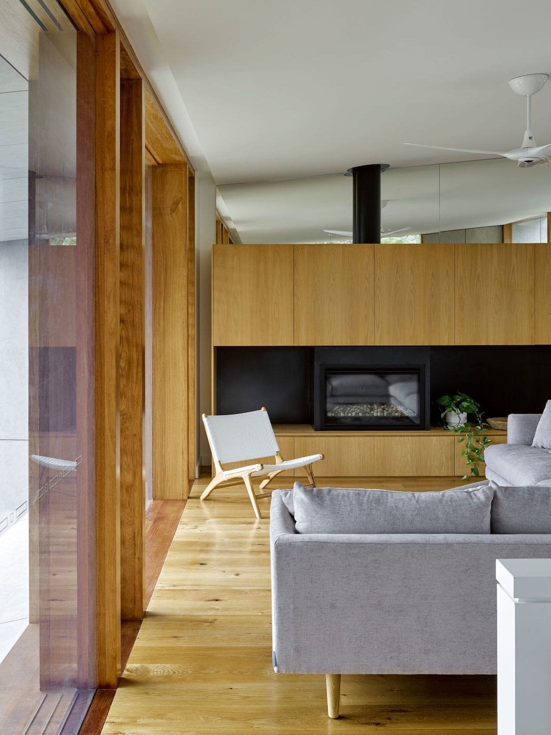 Living room with timber features inside Nannygai