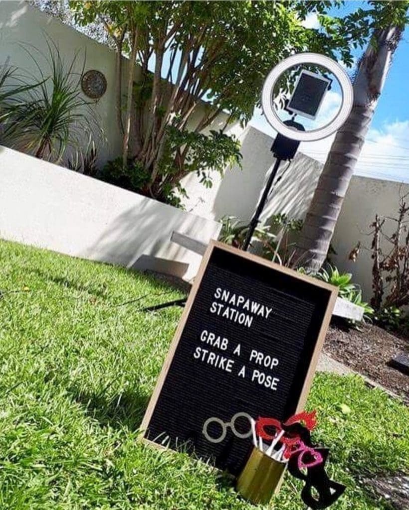 DIY photo booth for a party