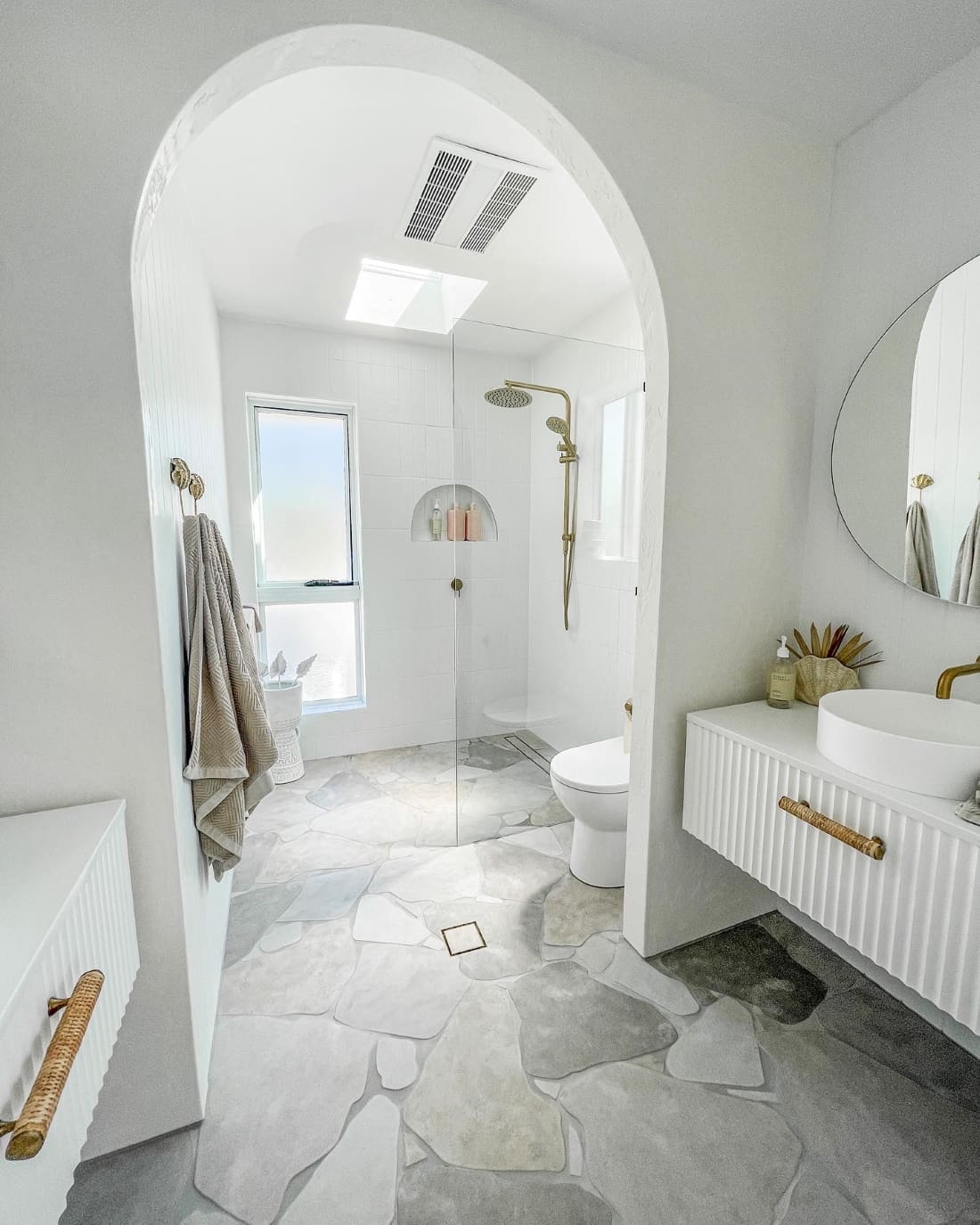 White coastal ensuite makeover