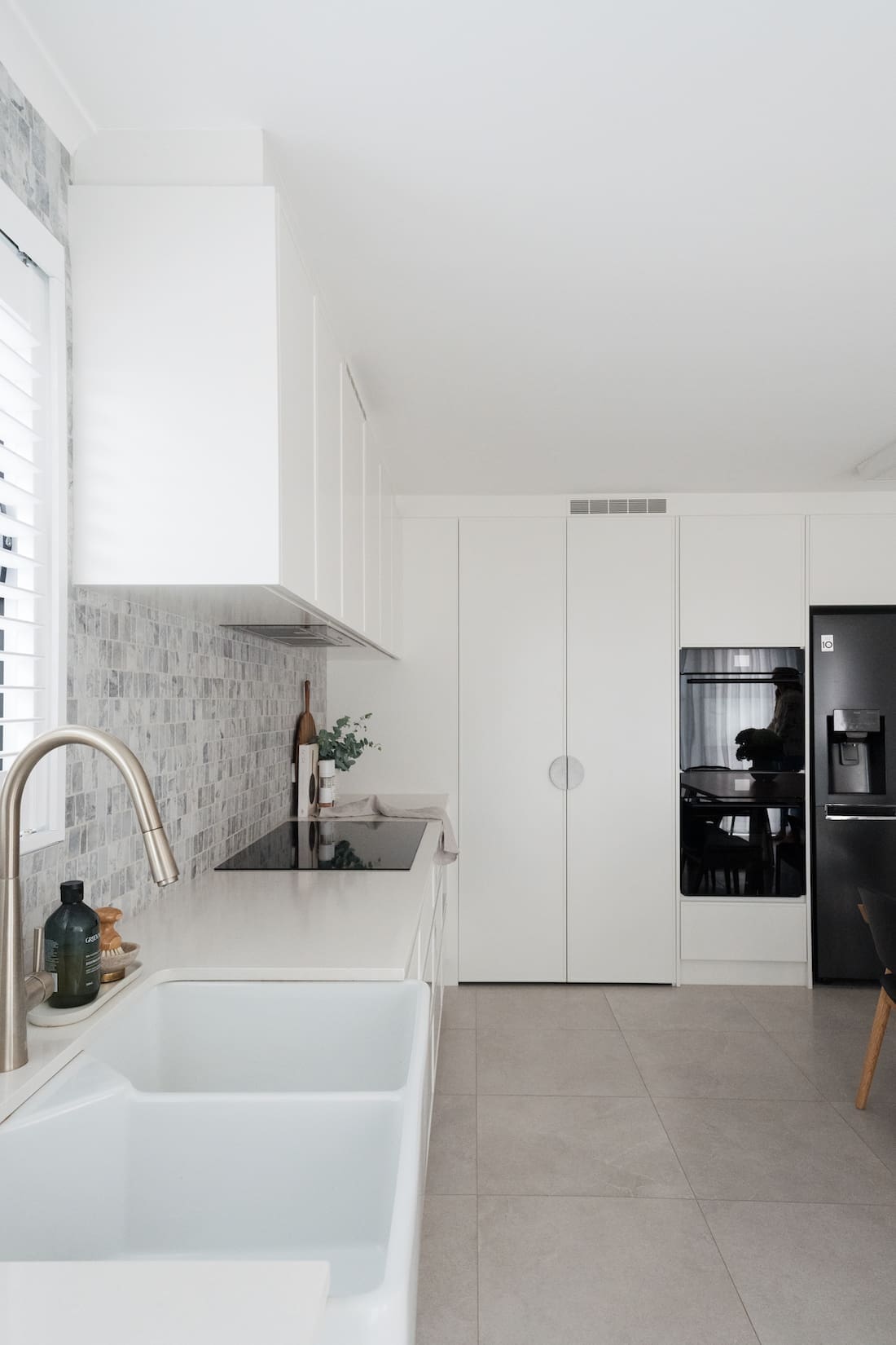 Side view of kitchen renovation