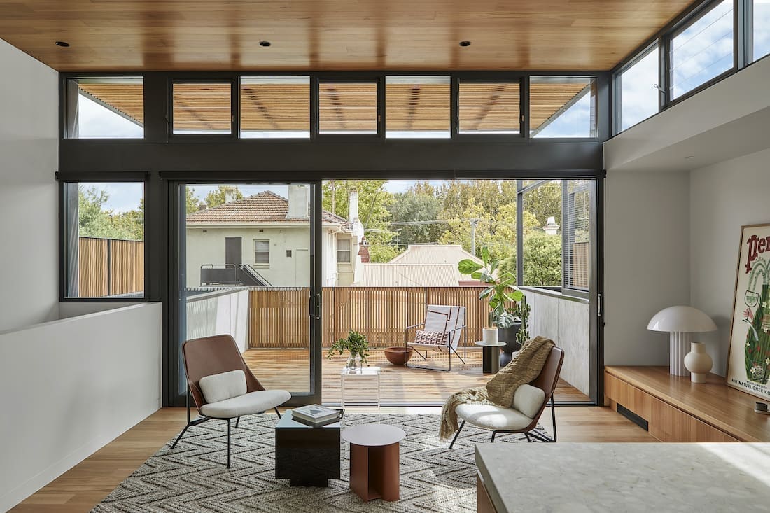 modern living room _ sustainable heritage-listed home renovation